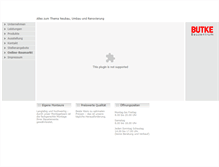 Tablet Screenshot of butke-bauzentrum.de
